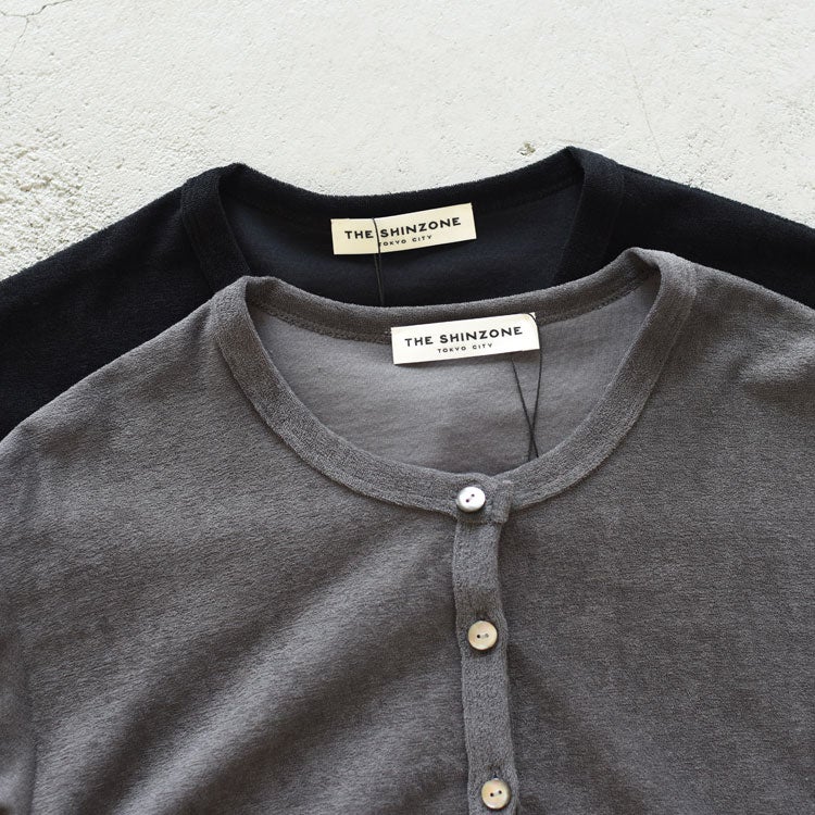 PILE HALF SLEEVE CARDIGAN　パイルハーフスリーブカーディガン