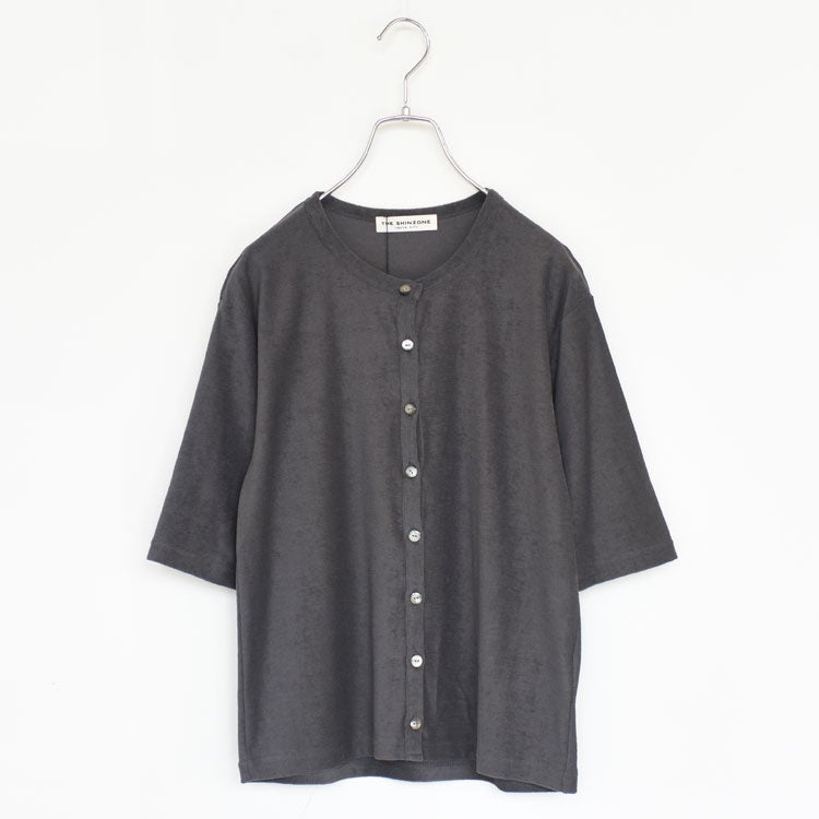 SALE 10％OFF】PILE HALF SLEEVE CARDIGAN パイルハーフスリーブ
