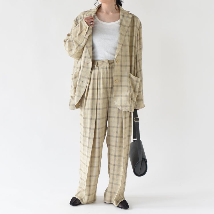 Check Over Jacket チェックオーバージャケット/62610102/anuke