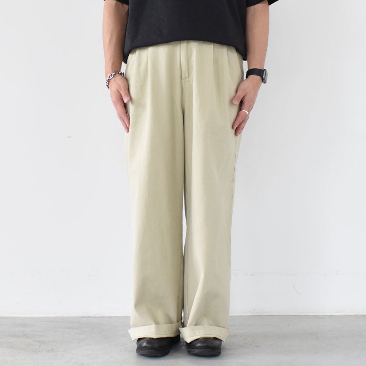 SALE 30％OFF】CHINO WIDE TROUSERS チノワイドトラウザーズ/2026SS