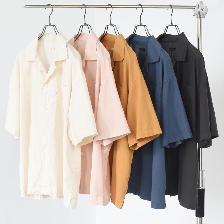 UNEVEN OPEN COLLAR S/S SH アンイーヴンオープンカラーショートスリーブシャツ