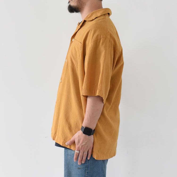UNEVEN OPEN COLLAR S/S SH アンイーヴンオープンカラーショートスリーブシャツ