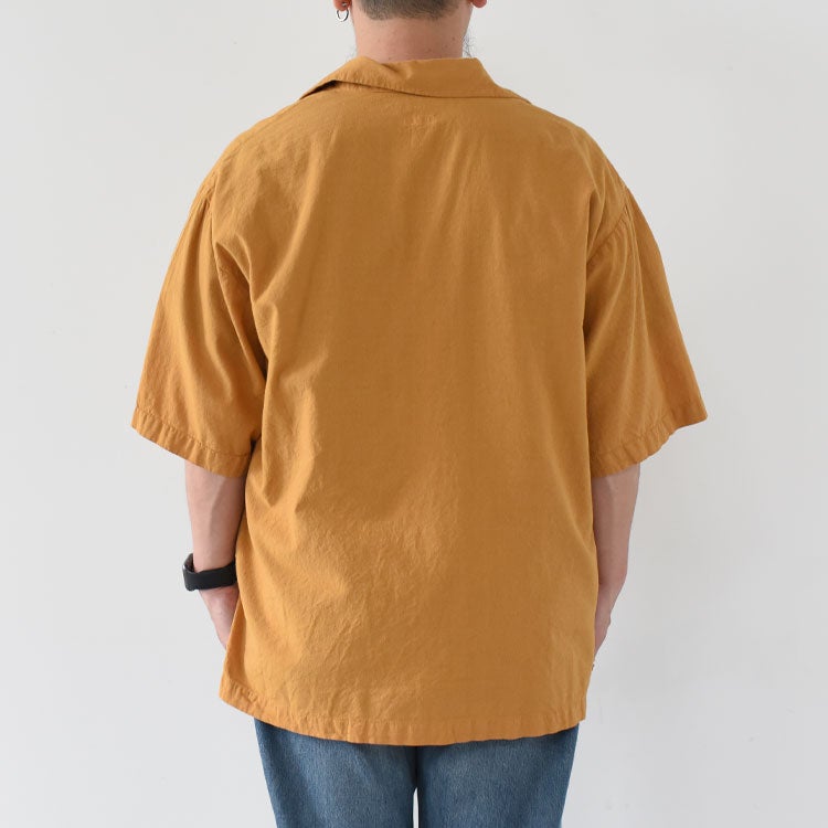 UNEVEN OPEN COLLAR S/S SH アンイーヴンオープンカラーショートスリーブシャツ