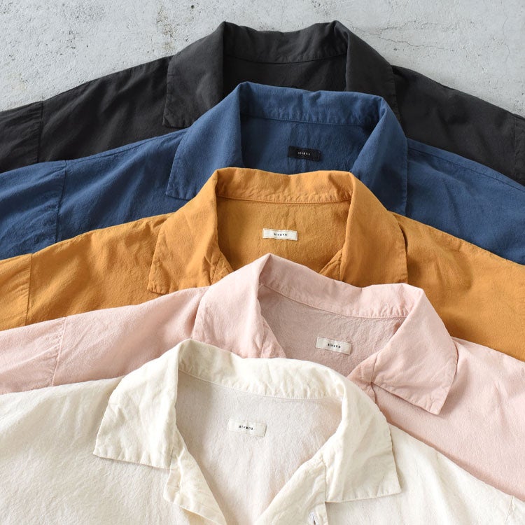 UNEVEN OPEN COLLAR S/S SH アンイーヴンオープンカラーショートスリーブシャツ