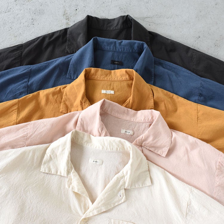 UNEVEN OPEN COLLAR S/S SH アンイーヴンオープンカラーショートスリーブシャツ