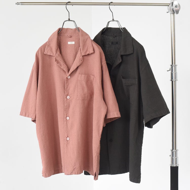 NATURAL HEMP OPEN COLLAR SH ナチュラルヘンプオープンカラーシャツ