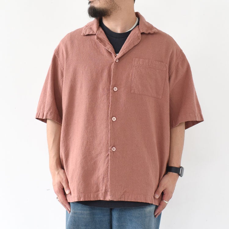 NATURAL HEMP OPEN COLLAR SH ナチュラルヘンプオープンカラーシャツ