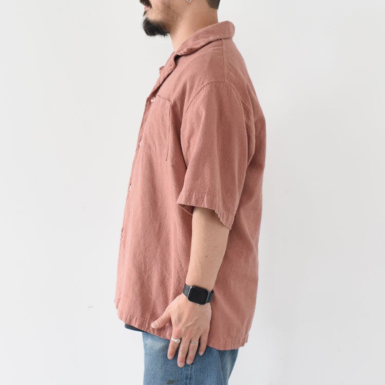 NATURAL HEMP OPEN COLLAR SH ナチュラルヘンプオープンカラーシャツ