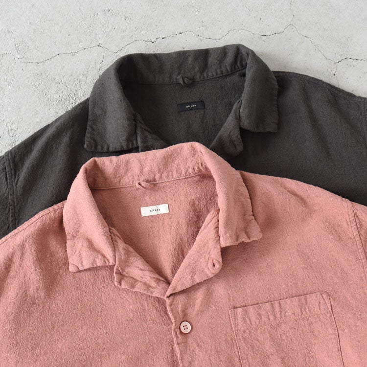 NATURAL HEMP OPEN COLLAR SH ナチュラルヘンプオープンカラーシャツ