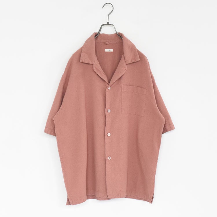NATURAL HEMP OPEN COLLAR SH ナチュラルヘンプオープンカラーシャツ