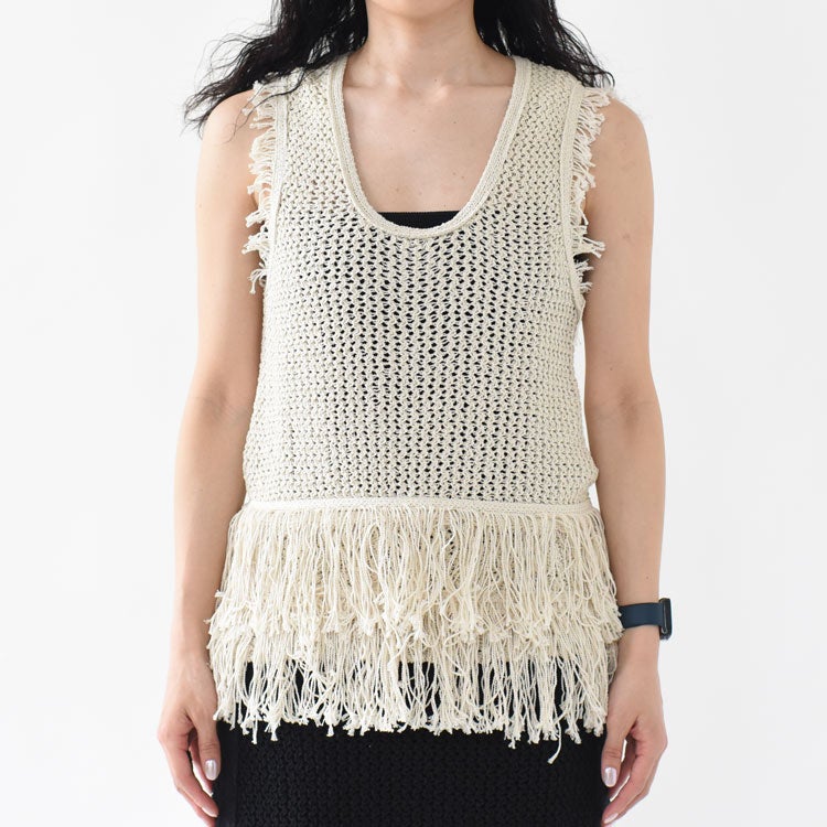 Fringe Knit Tanktop フリンジニットタンクトップ/62610510/anuke