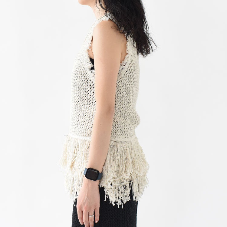 Fringe Knit Tanktop フリンジニットタンクトップ/62610510/anuke
