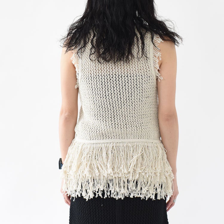 SALE 20％OFF】Fringe Knit Tanktop フリンジニットタンクトップ