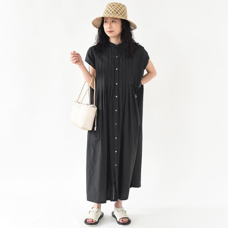 Agra ピンタックシャツドレス