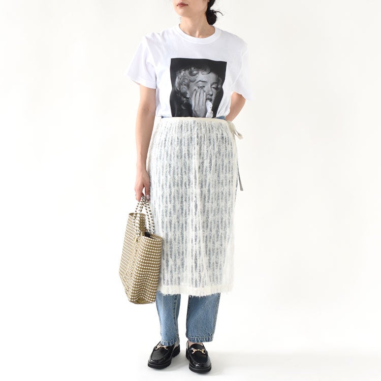 FEATHER TULLE WRAP SKIRT フェザーチュールラップスカート