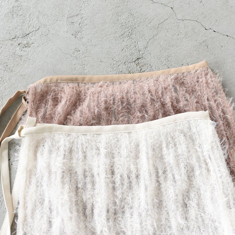 FEATHER TULLE WRAP SKIRT フェザーチュールラップスカート