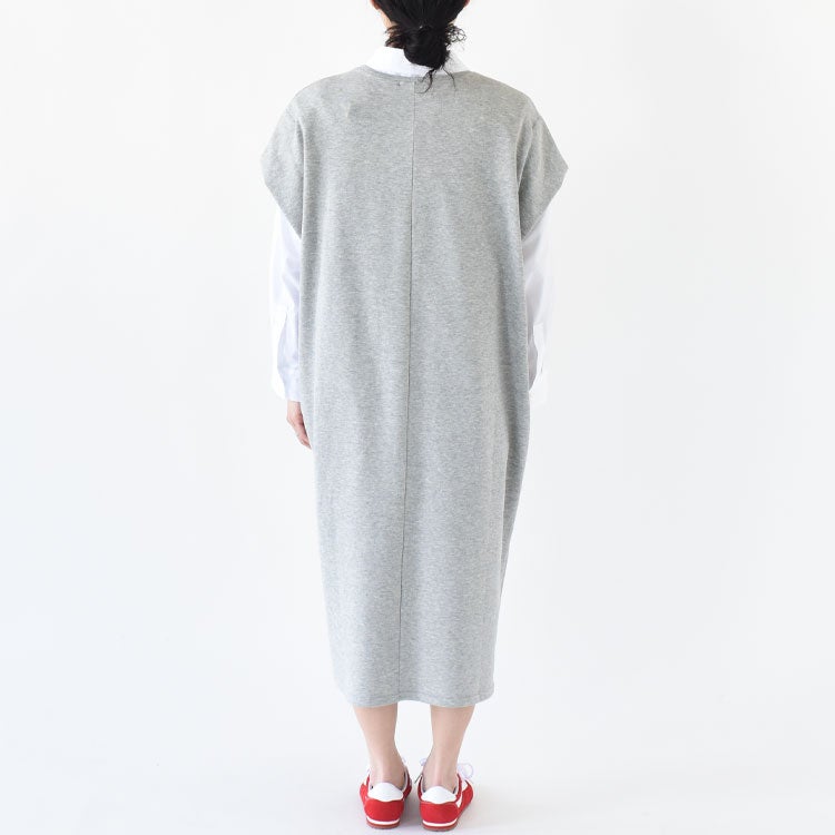 fleece N/S long OP フリースノースリーブロングワンピース
