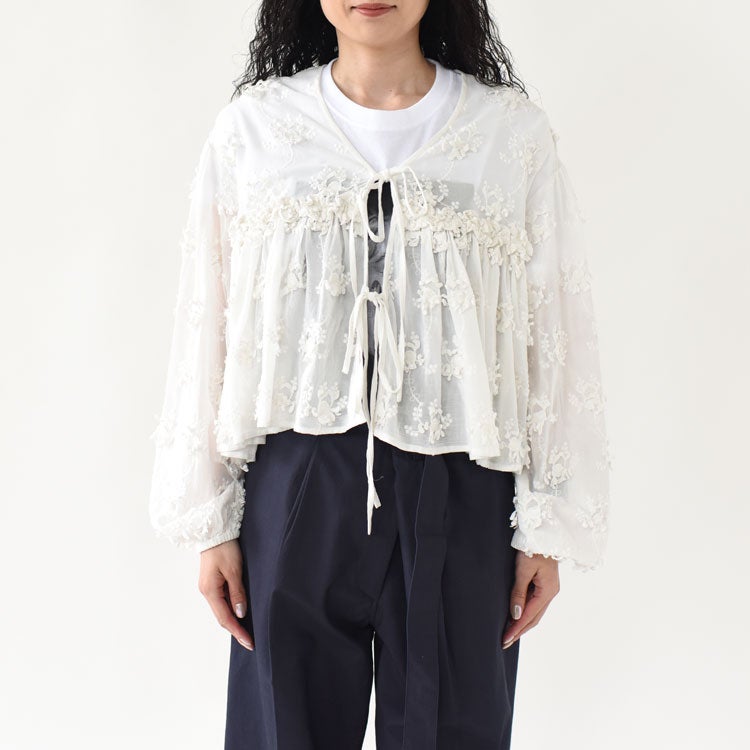 3D embroidery gather bolero 3Dエンブロイダリーギャザーボレロ