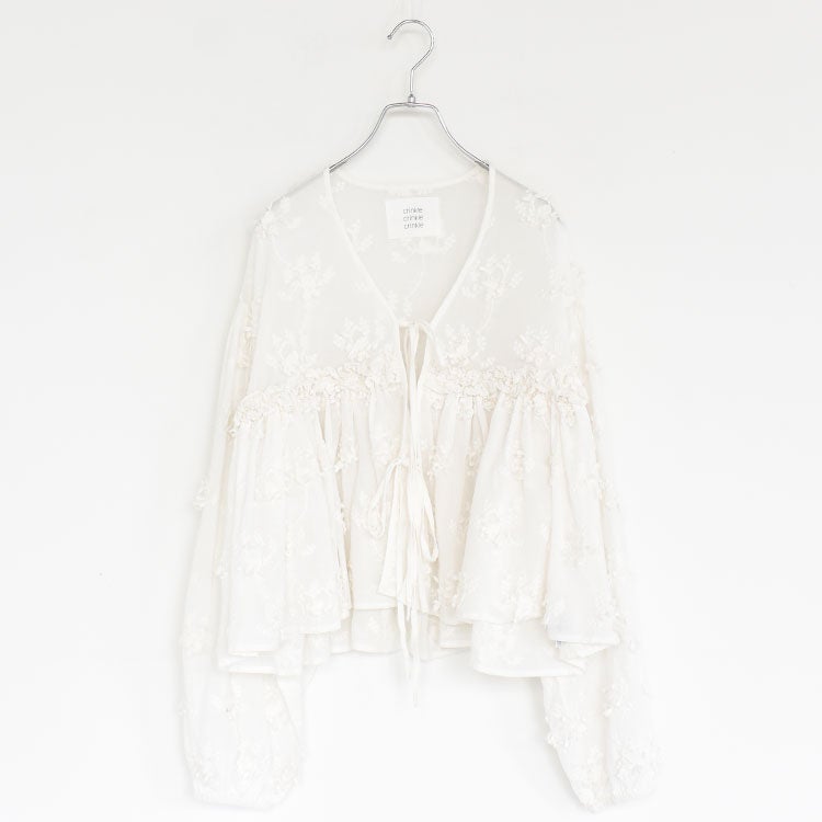 3D embroidery gather bolero 3Dエンブロイダリーギャザーボレロ