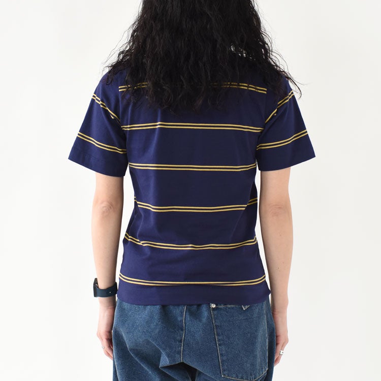 row neck border polo ローネックボーダーポロ