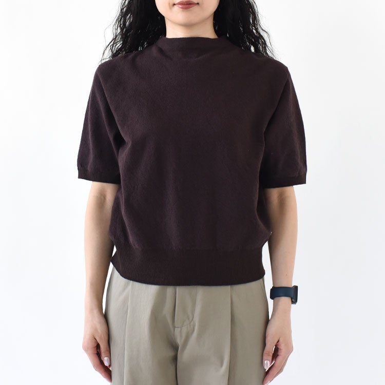 STRETCH ORGANIC COTTON BOTTLE-NECK P/O ストレッチ オーガニックコットン ボトルネックプルオーバー