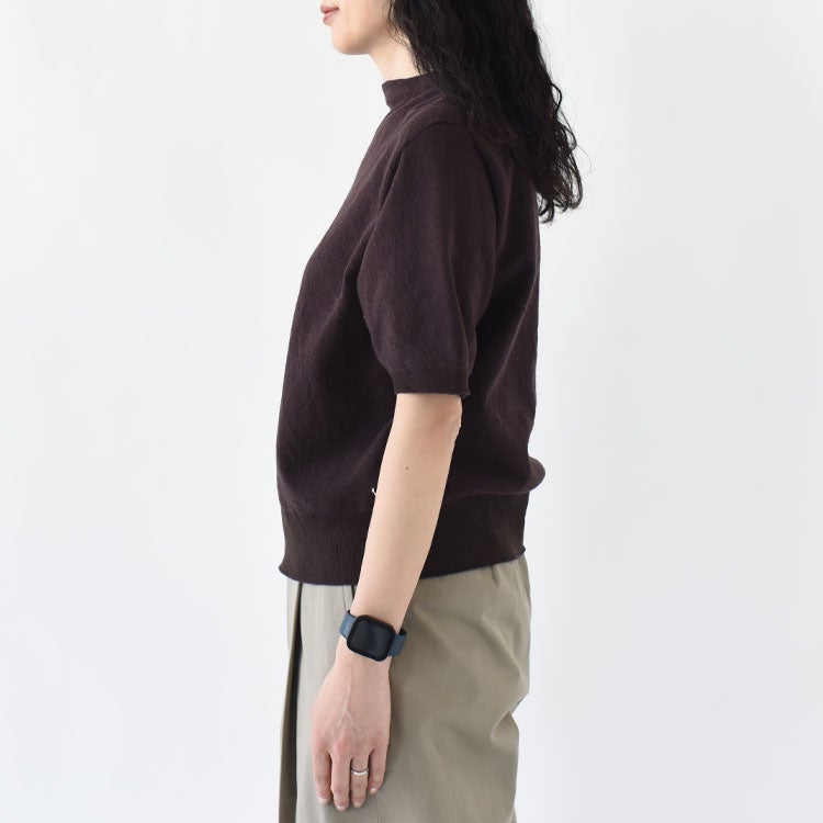 STRETCH ORGANIC COTTON BOTTLE-NECK P/O ストレッチ オーガニックコットン ボトルネックプルオーバー