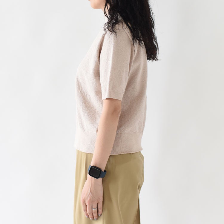 STRETCH ORGANIC COTTON BOTTLE-NECK P/O ストレッチ オーガニックコットン ボトルネックプルオーバー