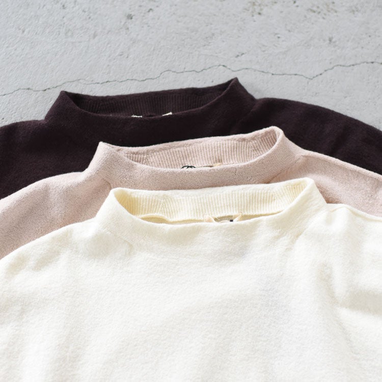 STRETCH ORGANIC COTTON BOTTLE-NECK P/O ストレッチ オーガニックコットン ボトルネックプルオーバー