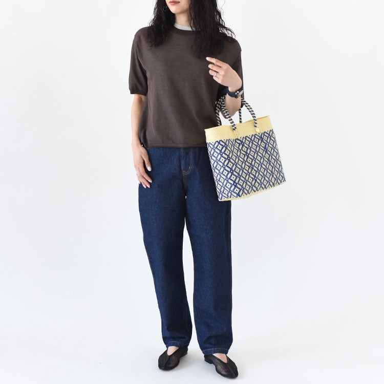 HIGH-TWISTED COTTON SHEER KNIT LAYERED P/O ハイツイストコットン シアーニット レイヤードプルオーバー