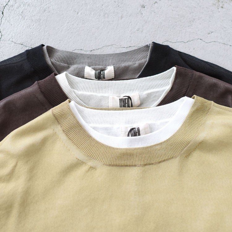 HIGH-TWISTED COTTON SHEER KNIT LAYERED P/O ハイツイストコットン シアーニット レイヤードプルオーバー