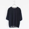 HIGH-TWISTED COTTON SHEER KNIT LAYERED P/O ハイツイストコットン シアーニット レイヤードプルオーバー