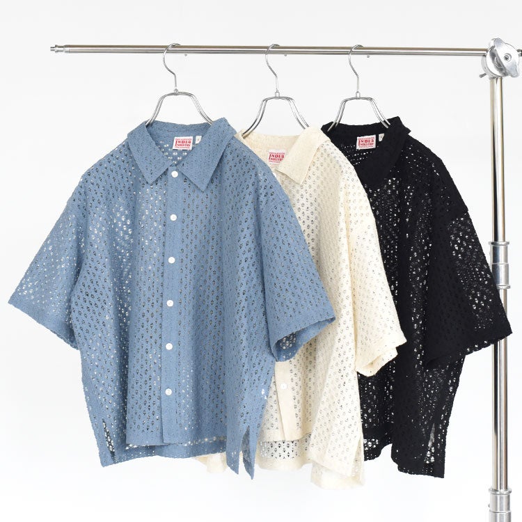 Cambay フラワーレース ショートスリーブシャツ