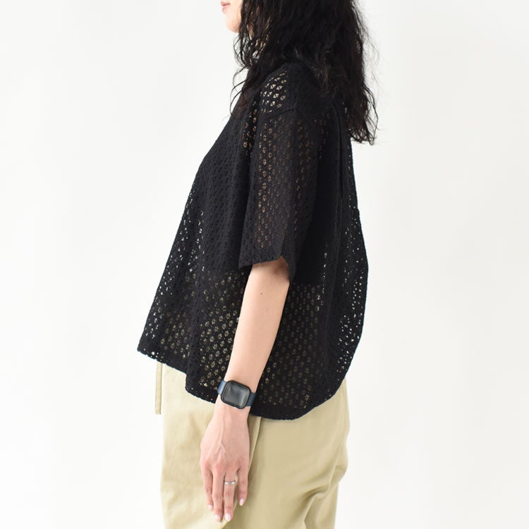 Cambay フラワーレース ショートスリーブシャツ