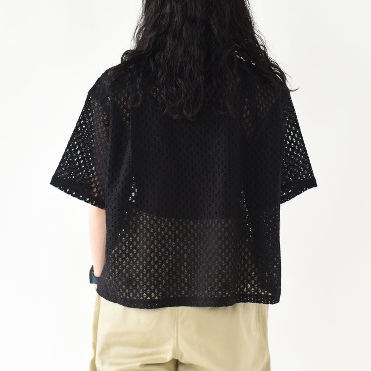 Cambay フラワーレース ショートスリーブシャツ