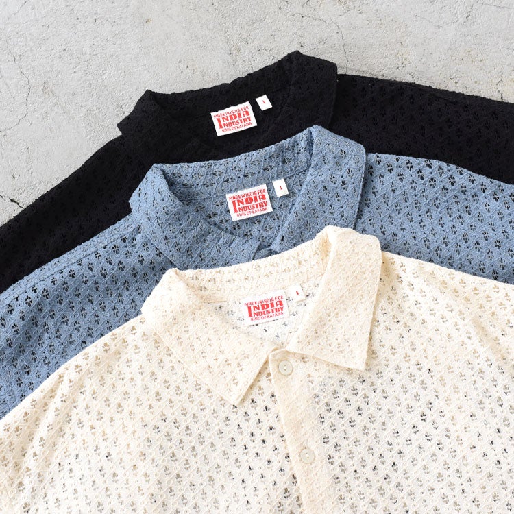 Cambay フラワーレース ショートスリーブシャツ