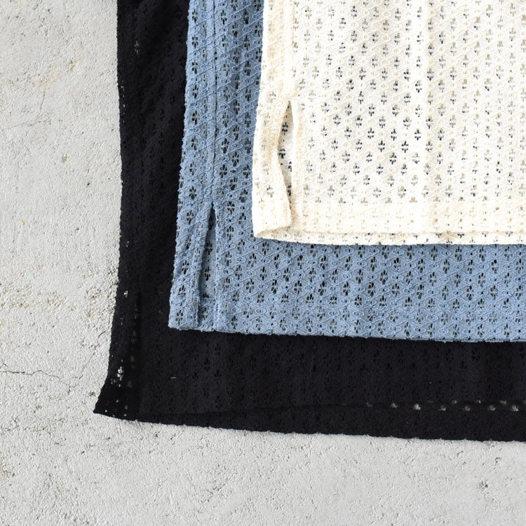 Cambay フラワーレース ショートスリーブシャツ