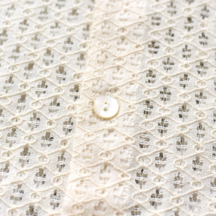 Cambay フラワーレース ショートスリーブシャツ