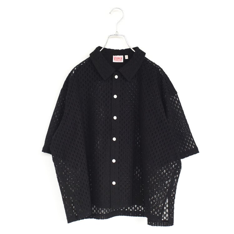 Cambay フラワーレース ショートスリーブシャツ