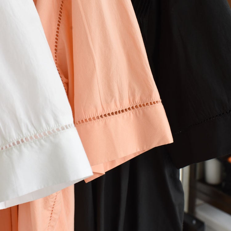 Baran コットンポプリン ピンタックシャツ