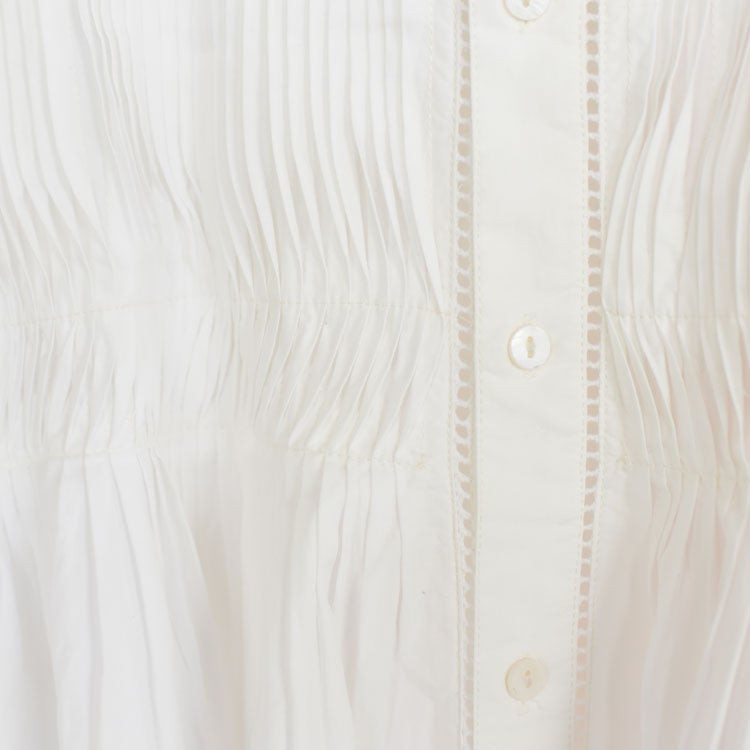 Baran コットンポプリン ピンタックシャツ