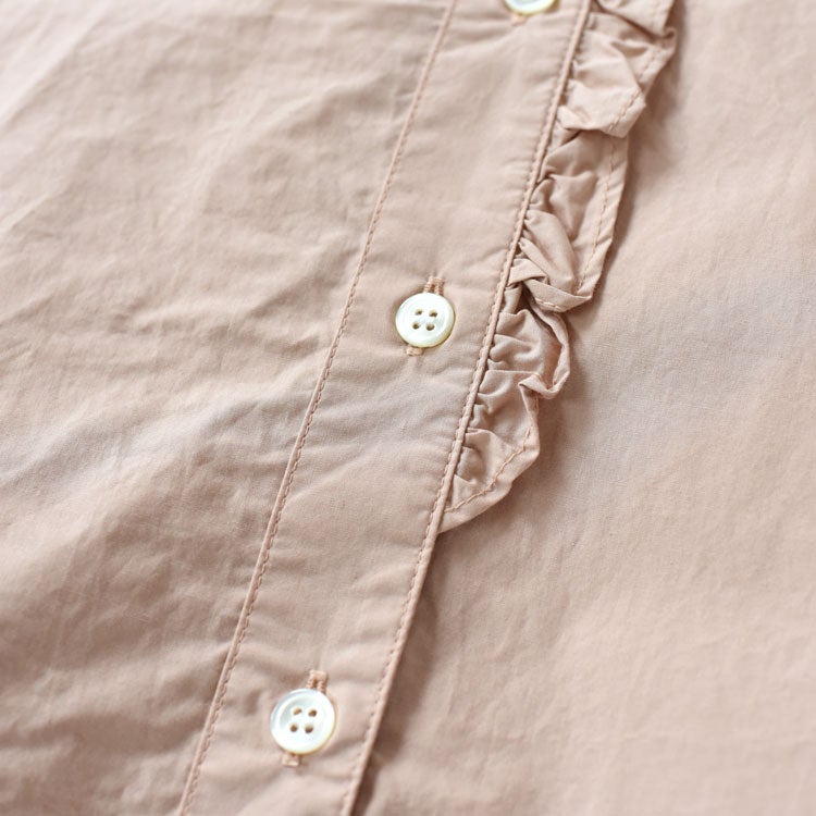 half sleeve front half frill shirt ハースリーブフロントハーフフリルシャツ