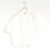 half sleeve front half frill shirt ハースリーブフロントハーフフリルシャツ