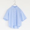 half sleeve front half frill shirt ハースリーブフロントハーフフリルシャツ