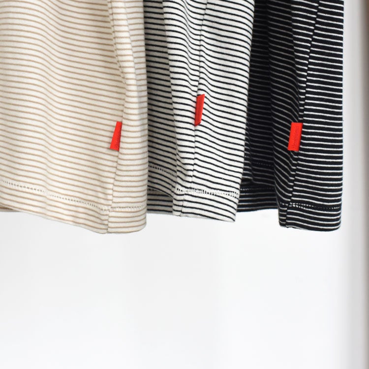 ナローボーダー　クルーネック半袖Tシャツ