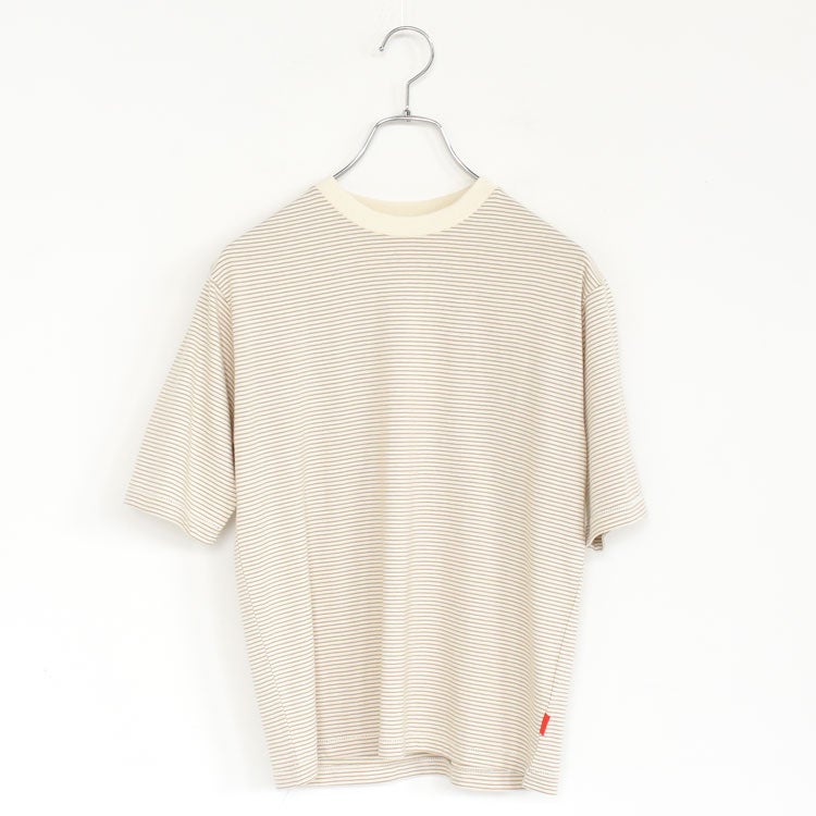 ナローボーダー　クルーネック半袖Tシャツ