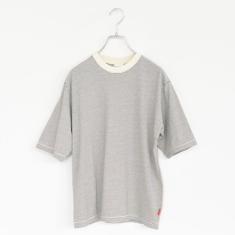 ナローボーダー　クルーネック半袖Tシャツ