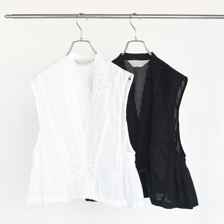 Lace Vest タグ付き未使用 lace side tuck vest レースサイドタックベスト/1-730152/MidiUmi