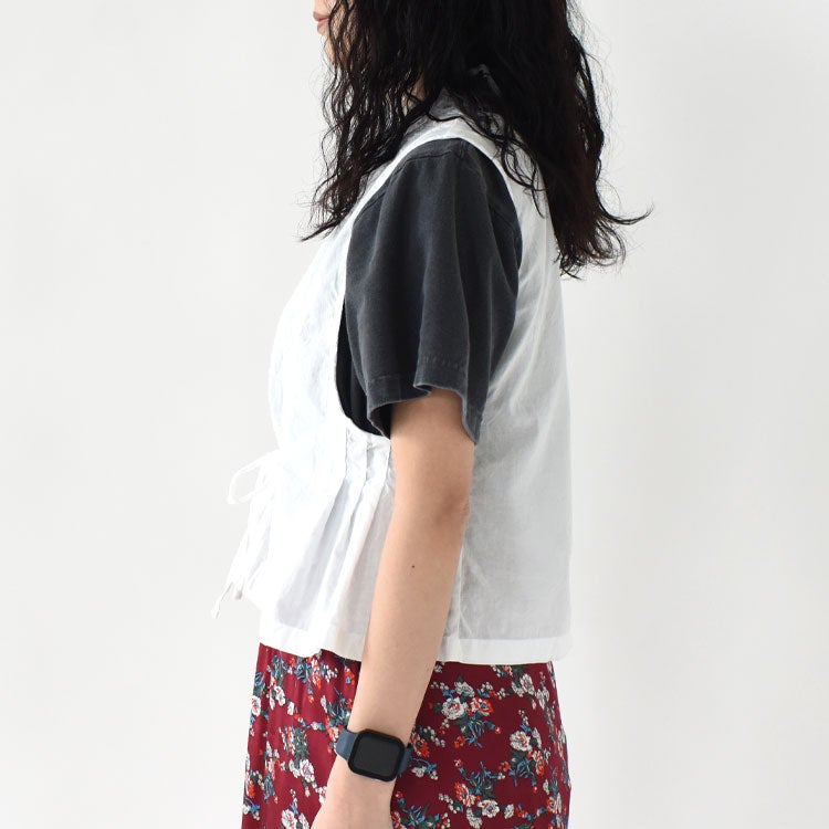 lace side tuck vest レースサイドタックベスト
