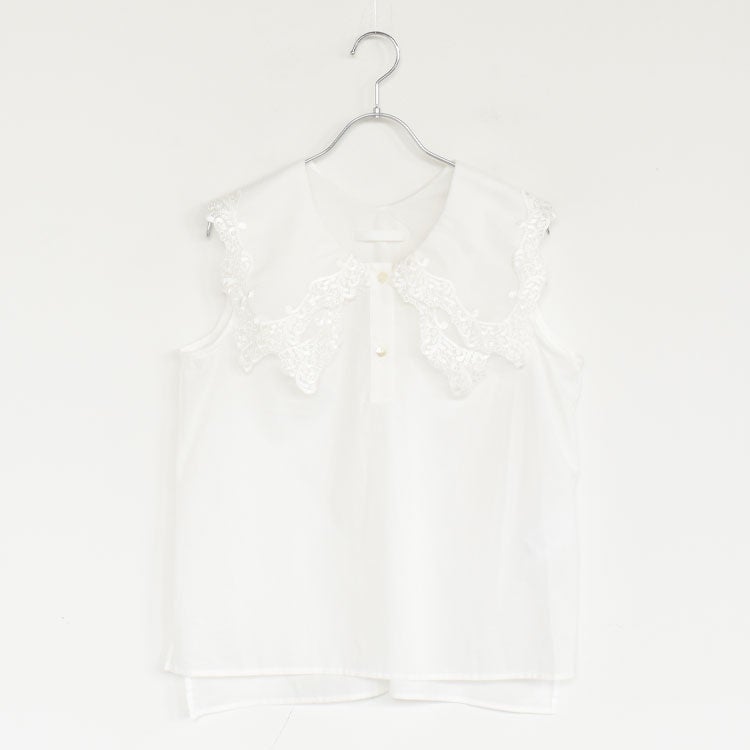 lace collar nosleeve shirt レースカラーノースリーブシャツ