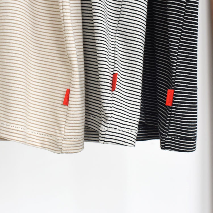 ナローボーダー　クルーネック半袖Tシャツ